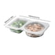 thumbnail image 2 of Contenedor de condimentos de 2 compartimentos contenedor dividido desechable para viaje Picnic, 2 of 8