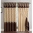 thumbnail image 2 of Fancy Collection Embroidery Curtain Set 2 Panel Drapes with Backing & Valance Coffee/brown, 2 of 2