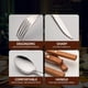 thumbnail image 4 of Juego de Cubiertos Completo Cuchillo, Tenedor, Palillos y Cuchara Juego de Viaje de Acero Inoxidable Tenedor con de Madera B, 4 of 5