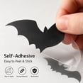 thumbnail image 4 of Halloween Black Lace Lamp Shade Cover,Spider Web Bat Pattern,16 Pcs 3D Bat Wall Stickers Set for Indoor Home Party Fireplace Halloween Decor, 4 of 5