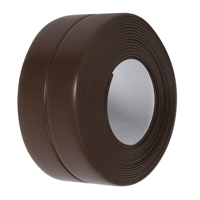 Delaman® Wall Sealing Strip Self Adhesive Sticker Bath Sink Basin Edge Trim Tape Kitchen (Color : Brown, Size : 38mm*3.2m)