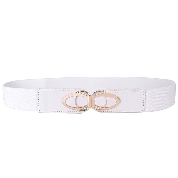 Beltox Womens Belts Elastic Stretch Cinch Plus Fashion Dress Belts for ladies(30""-51"" White)