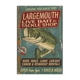 thumbnail image 1 of Large Mouth Bass Tackle, Vintage Sign Birch Wood Wall Sign (6x9 Rustic Home Decor, Ready to Hang Art), 1 of 3
