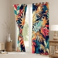 thumbnail image 3 of Homewish Colorful Monstera Leaf Curtains Pack of 2 (42x84 Each),Tropical Botanical Plam Curtains Blackout,Rustic Leaves Bedroom Curtains For Teens,Breathable Home Decor, 3 of 6