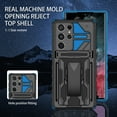 thumbnail image 5 of For Samsung Galaxy S24 Ultra Case with Belt Clip Holster, Heavy Duty Military Grade Drop Protective, 360° Rotating Kickstand Shockproof TPU Shell Durable Rugged Cover, Blue, 5 of 15