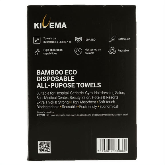 Bamboo Eco Disposable Towels for Hospitals and Medical Centers - 50 Units