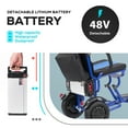 thumbnail image 5 of Culver Cougar Mobility Scooters, Black Folding Scooters for Seniors Lightweight, 500W Adult Mobility Scooters, 5 of 9