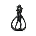 thumbnail image 1 of Estatua de pareja abrazada, adorno minimalista, coleccionable, para el hogar Negro, 1 of 9
