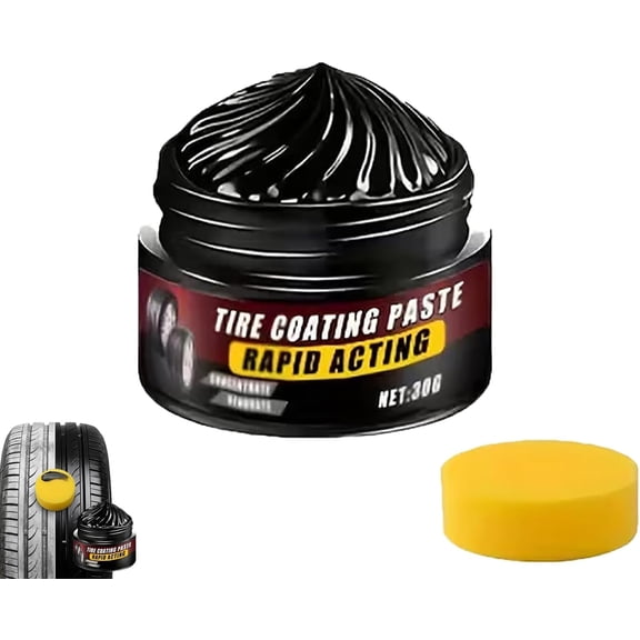 Tire Trim Restorer Paste Black Shine Rubber Plastic