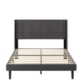 thumbnail image 5 of AENKYO Full Size Upholstered Bed Frame with Tufted Headboard & Slat Support, No Box Spring Needed, Dark Gray, 5 of 8