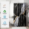 thumbnail image 6 of ARTSLION Shower Curtain Navy Blue Geometric Water Repellent Shower Curtain Set, With Hooks，Machine Washable, Modern Decorative Polyester Cloth Shower Curtains For Bathroom,36X72,Midnight Stone, 6 of 6
