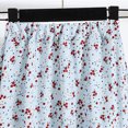 thumbnail image 3 of ICHUANYI Clearance Women's Elastic Waist Printed Mid-length With Pleated Large Hem A-line Skirt(Blue, XL) Ichuanyi Ichuanyi, 3 of 9