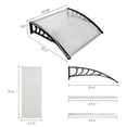 thumbnail image 5 of Gundir Awnings Eaves Canopy Rain Sun Protection for Door and Window Clear Board Black Holder ABS Polycarbonate Aluminum 1 Pack 40x38 in, 5 of 8