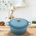 thumbnail image 7 of 20cm Enameled Dutch Oven, Heavy Duty 20cm Enameled Cast Iron Dutch Oven Pot, Multiuse Stovetop Cooker for Stewing Braising Baking Bread, Durable Pot for Home Kitchen All Stovetops, 7 of 7