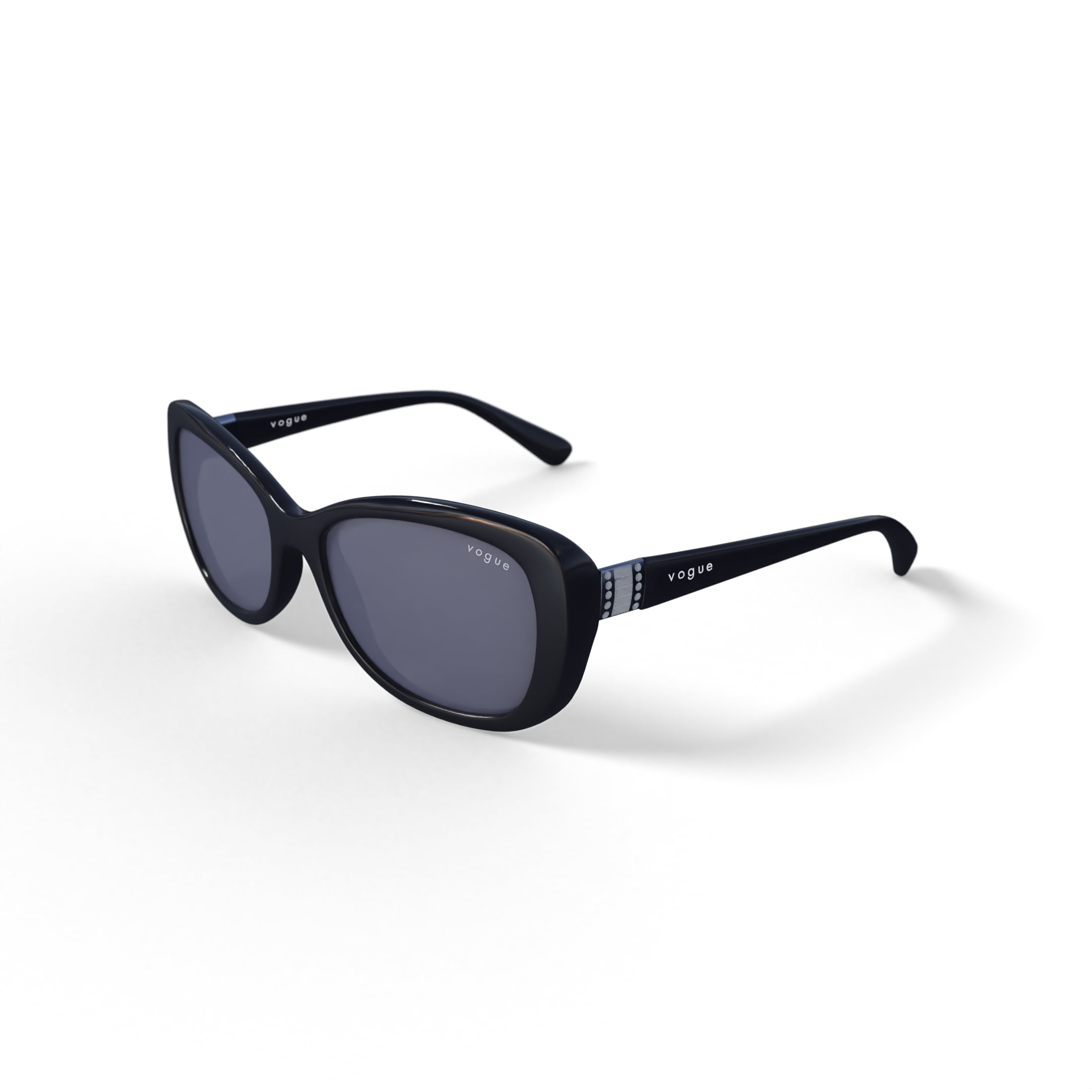 Vogue VO 2943-SB Sunglasses Black Rhinestone Butterfly Frame 55-17-135 Vogue VO2943SB W44/11 Sunglasses Women main image 4