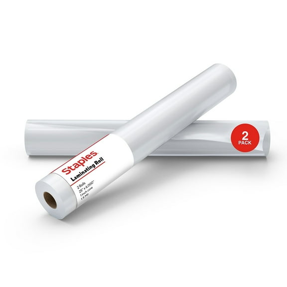 Staples Laminating Film Roll 1.5 Mil 25" x 500' 2/Pack (ST63251)