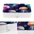 thumbnail image 4 of Jellyfish Portable PU Leather Earring Holder with Removable Compartment - Jewelry Stand, Display Case, and Jewelry Boxes, 4 of 6