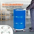thumbnail image 3 of KFFKFF Heavy Duty Barrel Cart 1000lbs 2PCS 55 Gal Drum Dolly with Swivel Casters, 3 of 9
