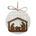 thumbnail image 2 of Christmas Nativity Ornaments Musical Jesus Birth Wooden Sign Nativity Scene Hanging Decor Religious Christian Easter Gifts, 2 of 8