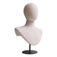 thumbnail image 4 of TOOYFUL Mannequin Head Hat Display Model Freestanding Desktop Decorative Adjustable Height Hat Rack for Hairpiece Cap Headset Glasses Black Base, 4 of 10