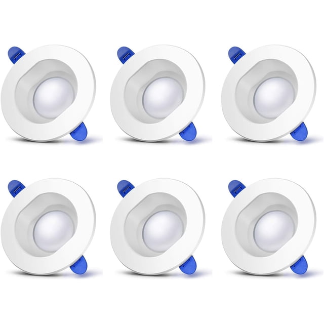 Energy Efficient LED Downlight Module, Canless Recessed Lighting with Adjustable Directional Lighting for Indoor & Outdoor Applications (6 Pieces)