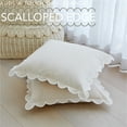 thumbnail image 2 of Funda de almohada BEBE BASK festoneada, 100% algodón, 45 x 45 cm, juego de 2, 2 of 8