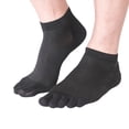 thumbnail image 3 of Cyglowse Mens Toe Socks Ankle Five Finger Mesh Cotton Arch Support Running Crew Hiking 5 Pair, 3 of 4