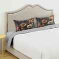 thumbnail image 3 of Yayeee Pillowcase King Size Set of 2 Satin Wrinkle Resistant Pillow Case, Dark Floral Pattern, 3 of 7