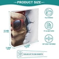 thumbnail image 5 of Cat Hat Sunglasses Wall 3 Ring Binders 1.5 inch Hardcover File Folders with Interior Pockets A4 Size Organizer for School Office Hospital Set of 2, 5 of 8