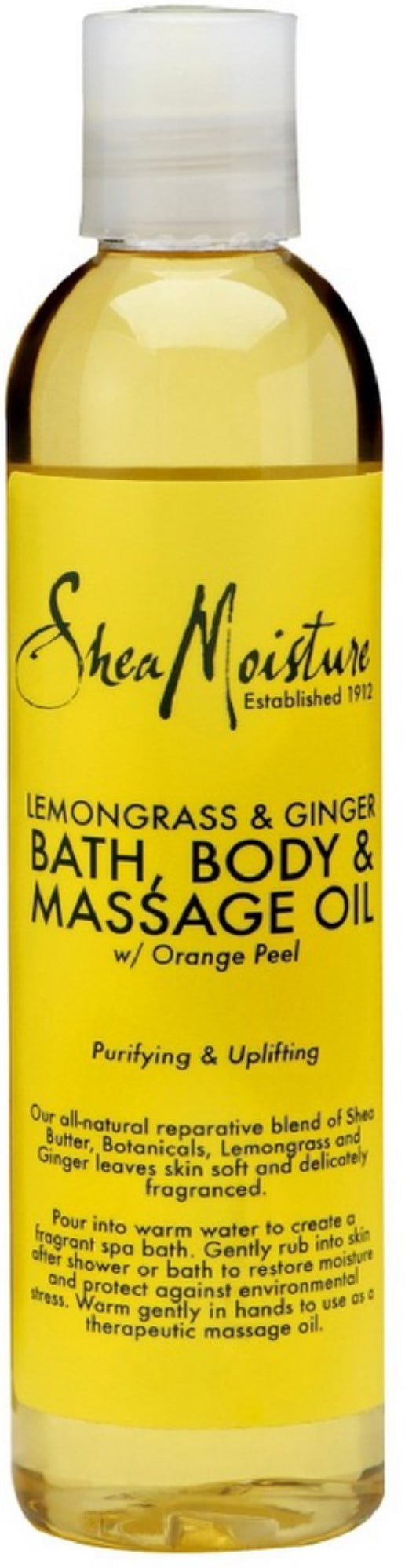 Shea Moisture Lemongrass & Ginger Bath, Body & Massage Oil 8 oz (Pack