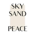 thumbnail image 2 of Design Fabrikken 11x14 White Modern Wood Framed Museum Art Print Titled - Sky Sand Peace, 2 of 4