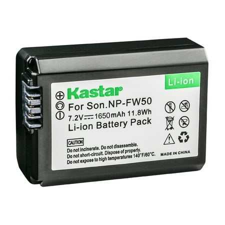 Kastar No memory effect NP-FW50 for Sony a6000 ILCE-7 Black