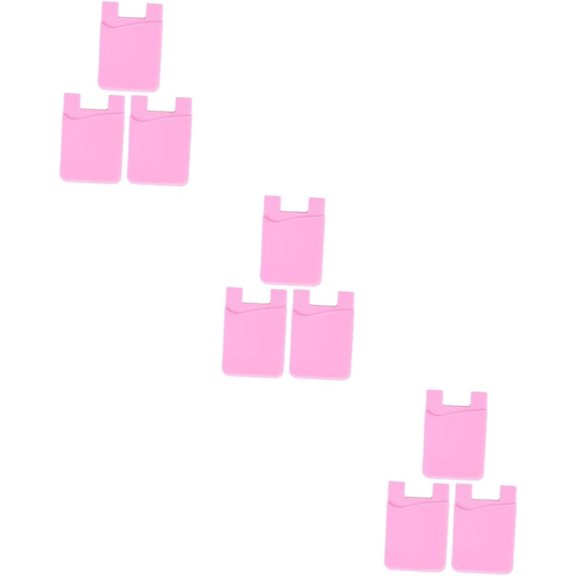 Phone Case 9 pcs Pink Stickers Credit Card Wallet Cellphone Purse Holder Phone Card Mobile Phone Bag Cell Phone Smartphone