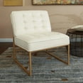 thumbnail image 2 of OSP Home Furnishings Anthony 26” Wide Chair with Chrome Base and Cream Faux Leather Fabric, 2 of 10