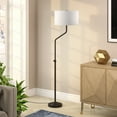 thumbnail image 2 of Evelyn&Zoe Modern Metal Floor Lamp with Round Shade, 2 of 7