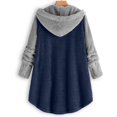 thumbnail image 4 of ZRBYWB Womens Coats Women's Plus Size Casual Color Block Plush Sweatshirt Hoodie Loose Blouse Warm Coat Overcoat For Women, 4 of 4