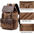 thumbnail image 5 of SPEKSEE Retro Canvas & Leather Laptop Backpack, Unisex 16 Inch Computer Bag for Work Travel & University, Vintage Style Rucksack, 5 of 6