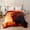 Lion, variant on Jin Mai Lan Printed Polyester Bed Blankets, King, Black/Yellow/White, 3-Pieces