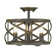 thumbnail image 4 of Golden Lighting Alcott 3-light Semi-Flush Mount in Antique Ivory, 4 of 4