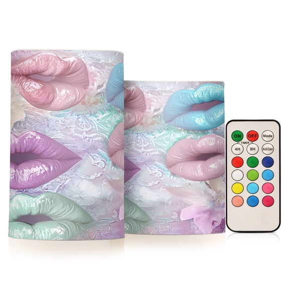 BZSMCE Flameless Candles LED Lights Pastel Petals and Pouts Creativity Battery Candles