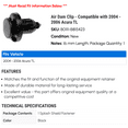 thumbnail image 2 of Air Dam Clip - Compatible with 2004 - 2006 Acura TL 2005, 2 of 2