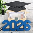 thumbnail image 6 of 2026 Graduation Money Holder, Wooden Cash Gift Card Holder with Grad Cap, Money Cash Envelope Box, Tabletop Decoration for Grad Party, Practical & Meaningful Graduation Keepsake, Red, 6 of 7
