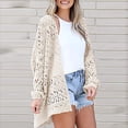 thumbnail image 2 of Fesfesfes Women Sweater Cardigan Kimono Boho Long Sleeve Lightweight Soft Oversized Open Front Knitted Sweater Clearance, 2 of 6