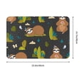 thumbnail image 3 of Daiia Funny Sloths In The Forest Front Door Mat, Heavy Duty Durable Welcome Mat for Outdoor Indoor, Dirt Trapper Waterproof Super Absorbent Door Mat, 16" x 24", 3 of 9