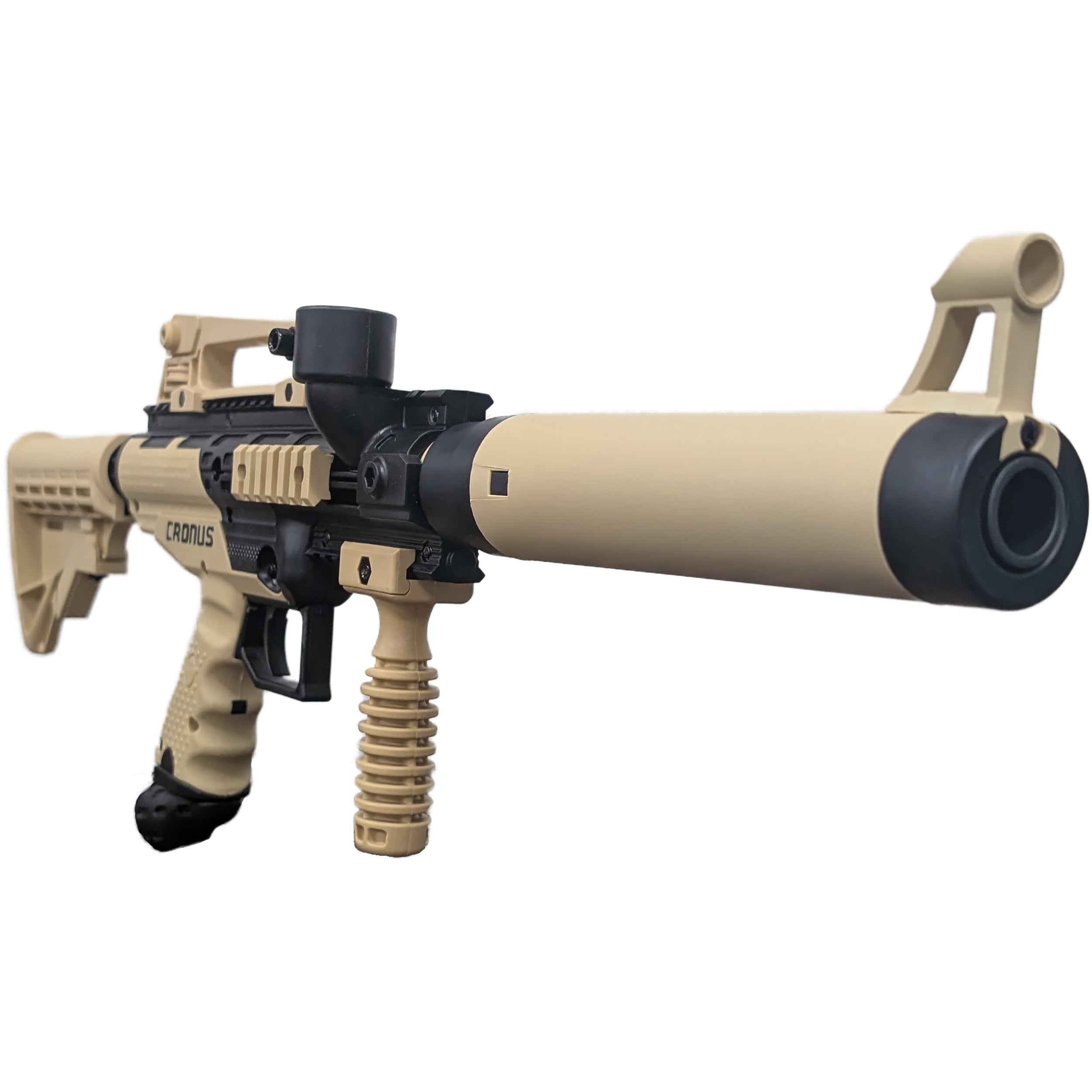 Tippmann Cronus Black and Tan Semi-Automatic Paintball Marker with Accessories