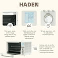 thumbnail image 3 of Haden Countertop 6 Slice Toaster Oven Air Fryer Combo for Kitchen, Ivory/Chrome, 3 of 9