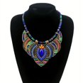 thumbnail image 1 of Collar exagerado de estilo étnico bohemio con diamantes de aleación de colores, joyería para mujer, 1 of 6