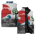 thumbnail image 2 of Chaleco frío con estampado de atardecer personalizado para hombre, chalecos modernos y versátiles para hombre, ropa informal cómoda y cálida a la moda, 2 of 5