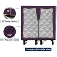 thumbnail image 5 of SGI Bedding 34" Queen Split Top Flex Head sheet 100% Egyptian Cotton Sheet Set - 600 Thread Count Flex Top Sheet for Adjustable Bed 4 Piece Sheet Set 15" Deep for Sleep Number bed - Plum, 5 of 7