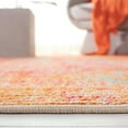 thumbnail image 6 of SAFAVIEH Sequoia Leon Abstract Machine Washable Area Rug, 6'7" x 9', Orange/Light Blue, 6 of 13